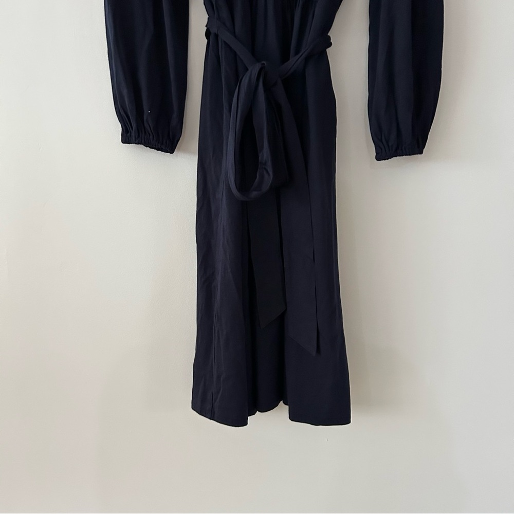 NWT Boden Julia Jersey Shirt Dress Cotton Blend Navy Size 14L - Picture 4 of 6